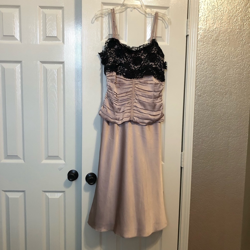 Blush colored cocktail dress